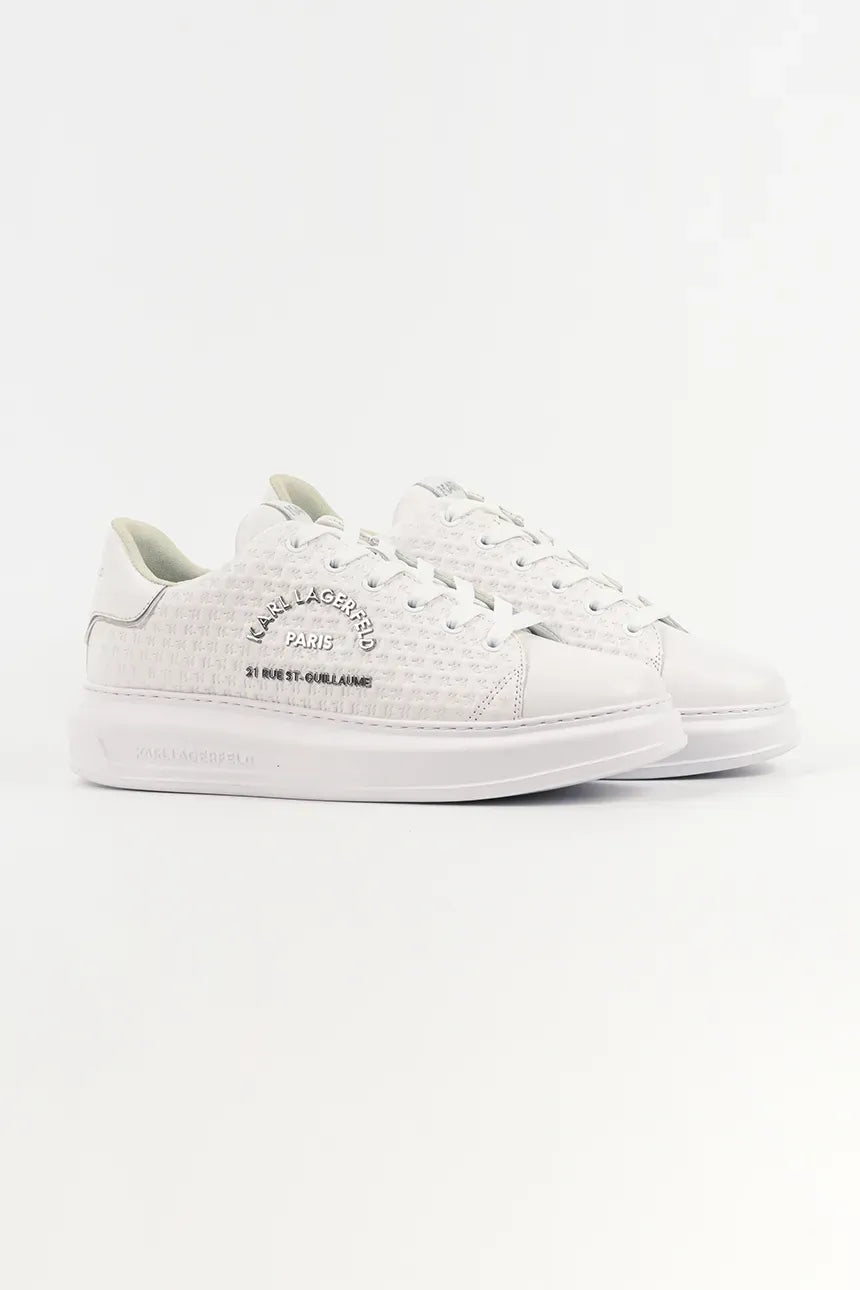 Karl Lagerfeld Kapri Microgram Men's Sneakers | White