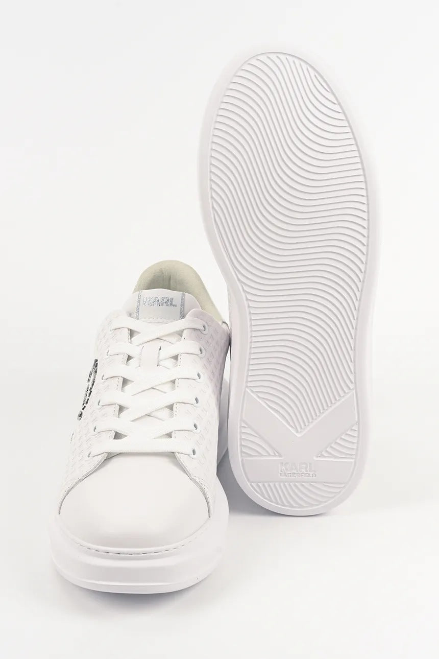 Karl Lagerfeld Kapri Microgram Men's Sneakers | White