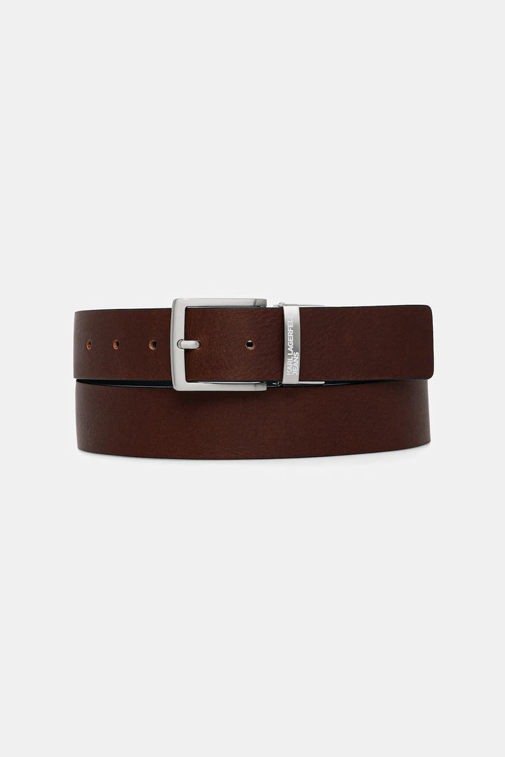 Karl Lagerfeld Reversible Leather Men's Belt | Brown