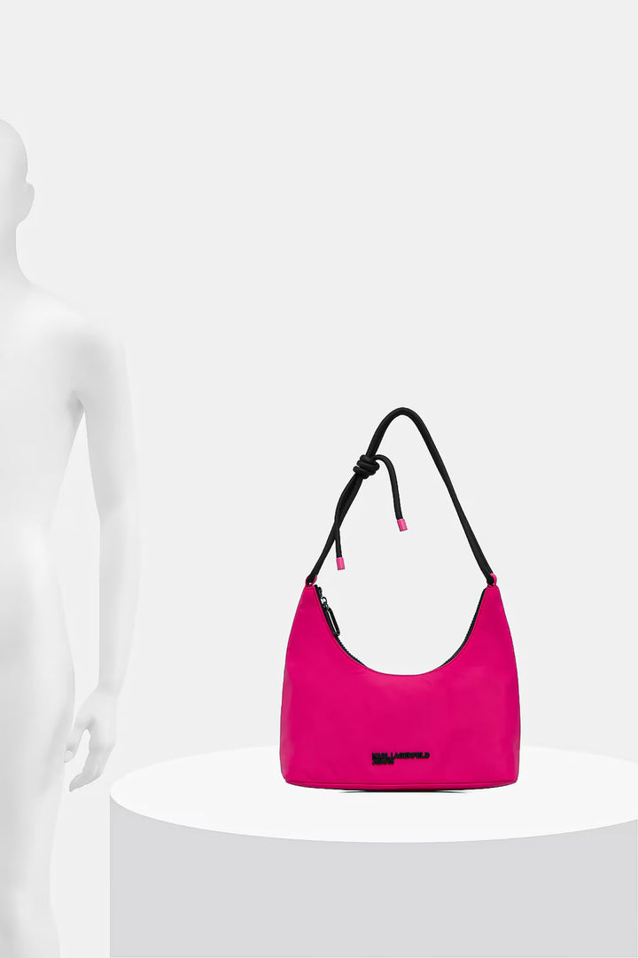 Karl Lagerfeld Cord Nylon Shoulder Bag | Very Berry