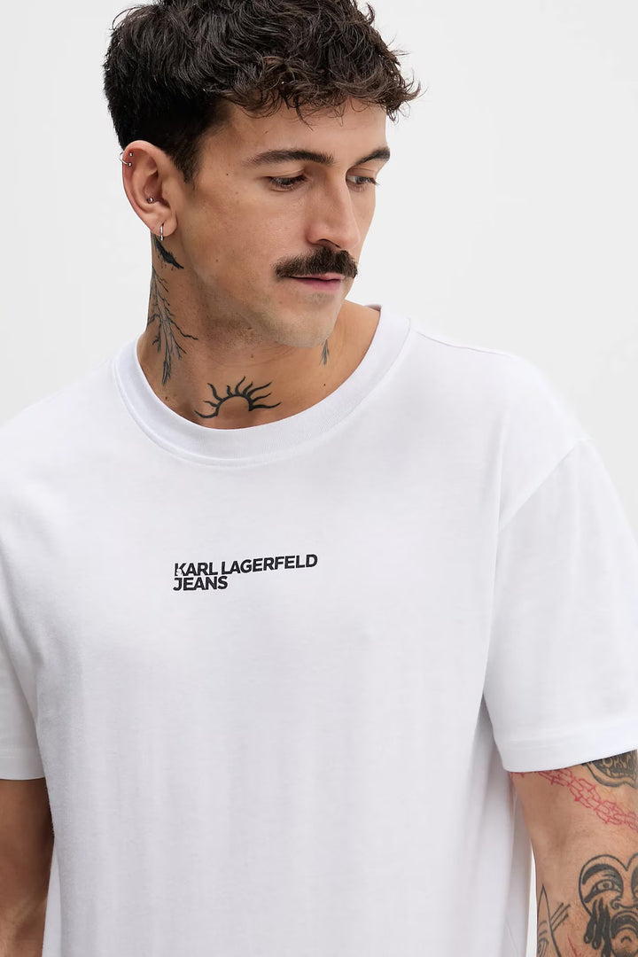 Karl Lagerfeld Regular Letters Men's T-shirt | White