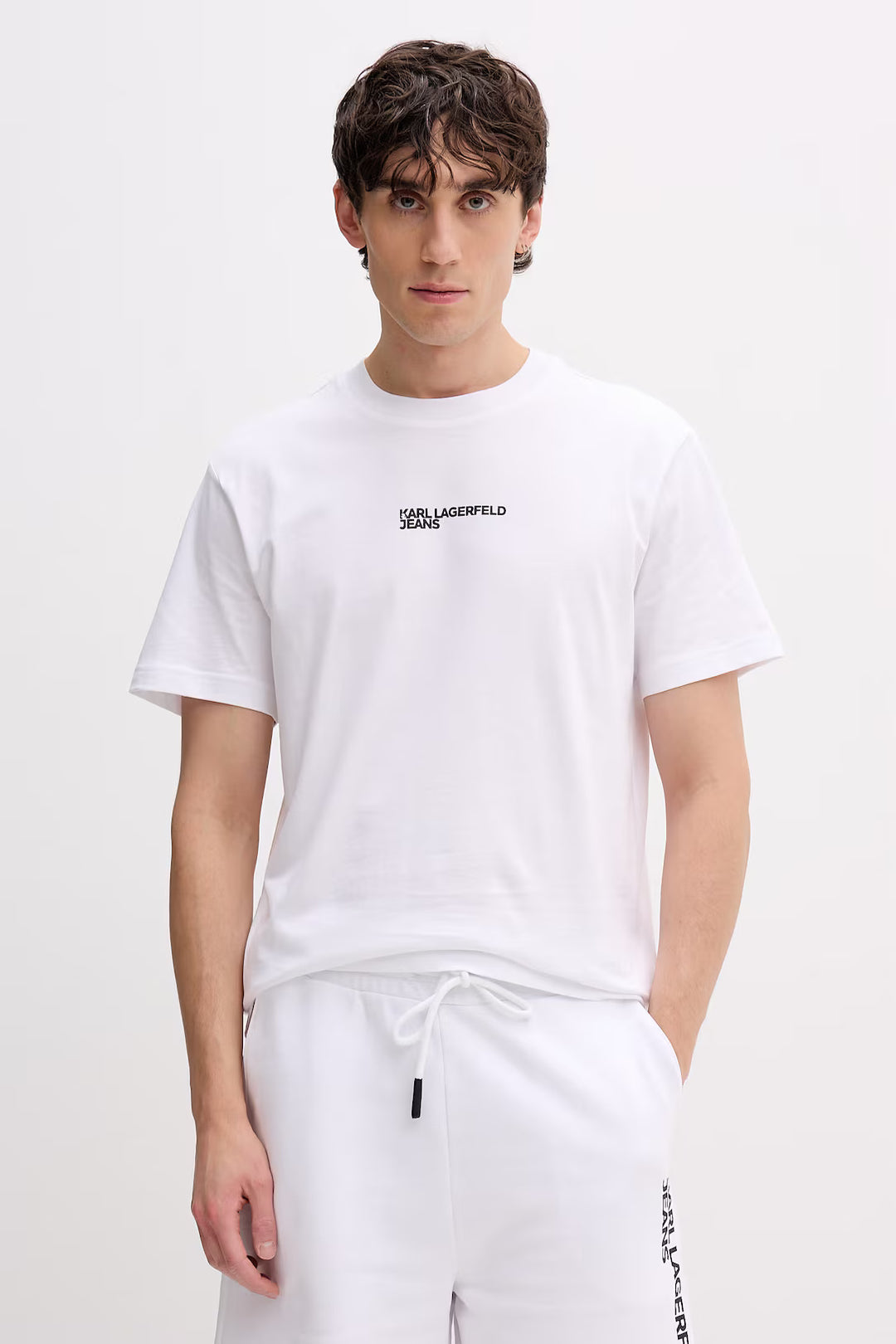 Karl Lagerfeld Regular Frame Logo Men's T-shirt | White