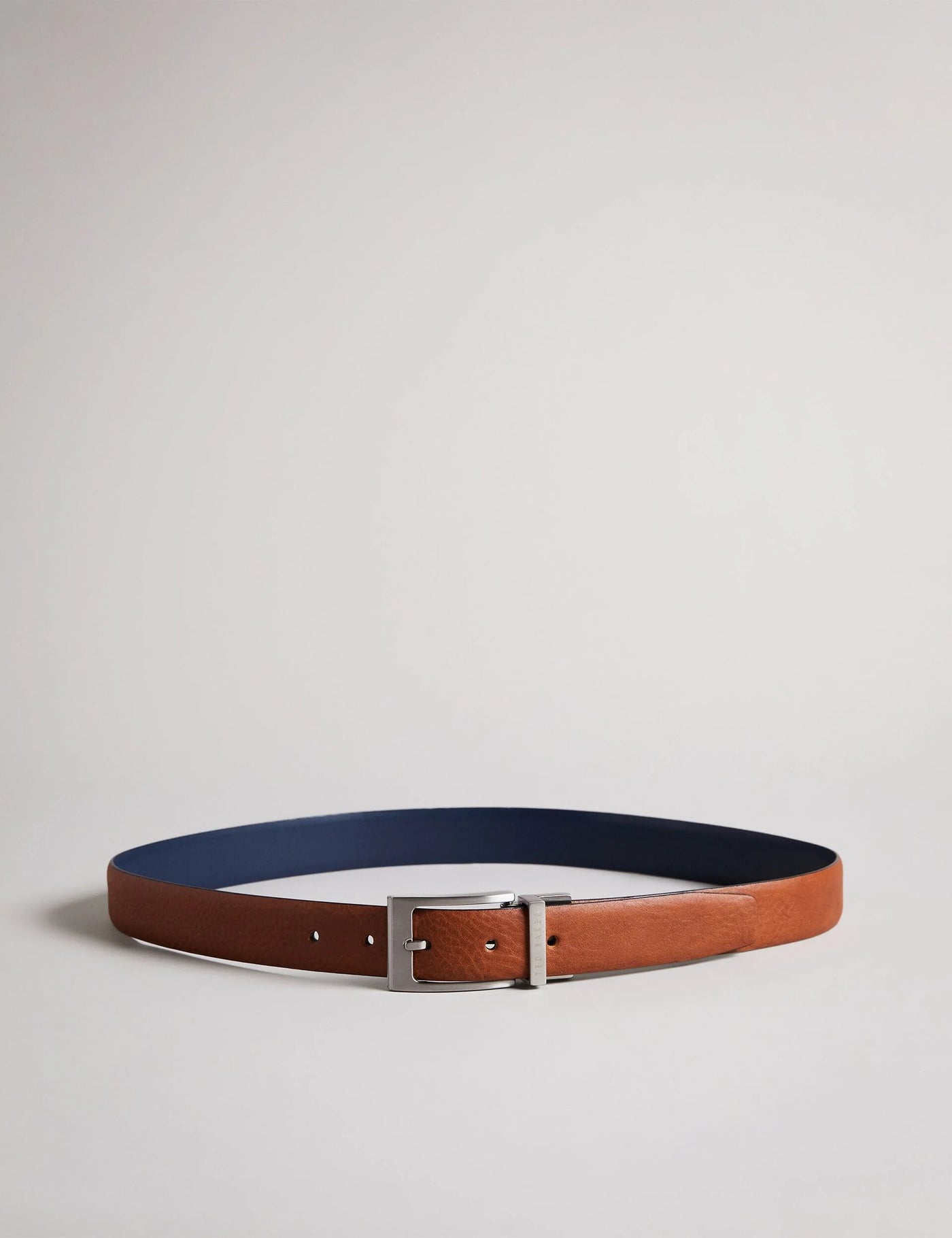 Ted Baker Karmer Reversible Polished Leather Belt | Tan/Blue