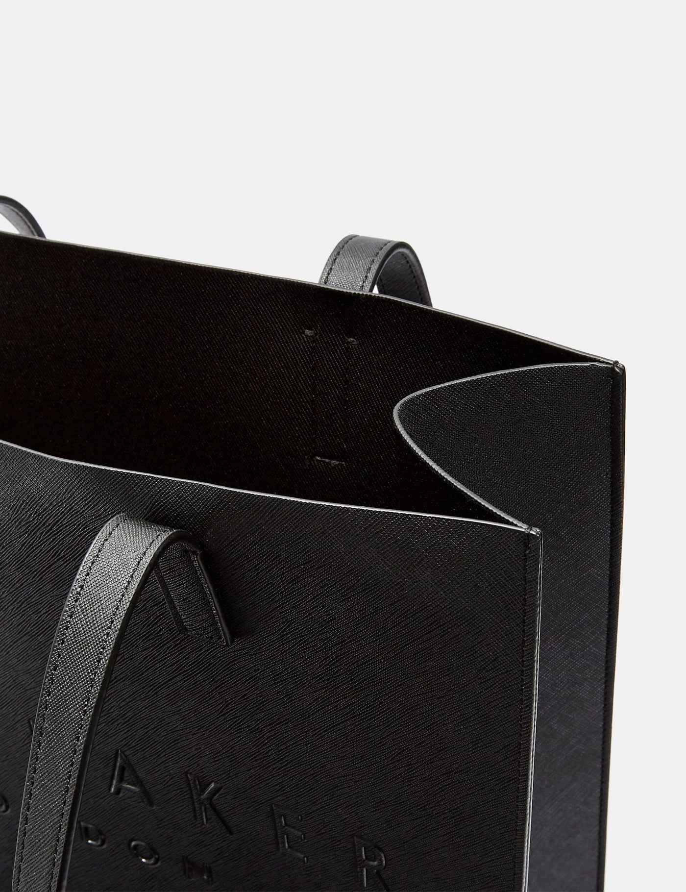 Ted Baker Soocon Crosshatch Faux Leather Icon Tote Bag | Black