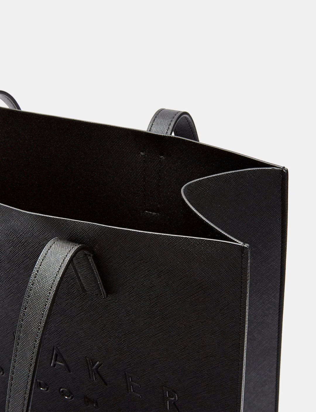 Ted Baker Soocon Crosshatch Faux Leather Large Icon Bag | Black