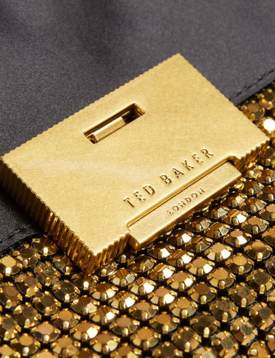 Ted Baker Gliters Crystal Embellished Mini Crossbody Bag | Gold