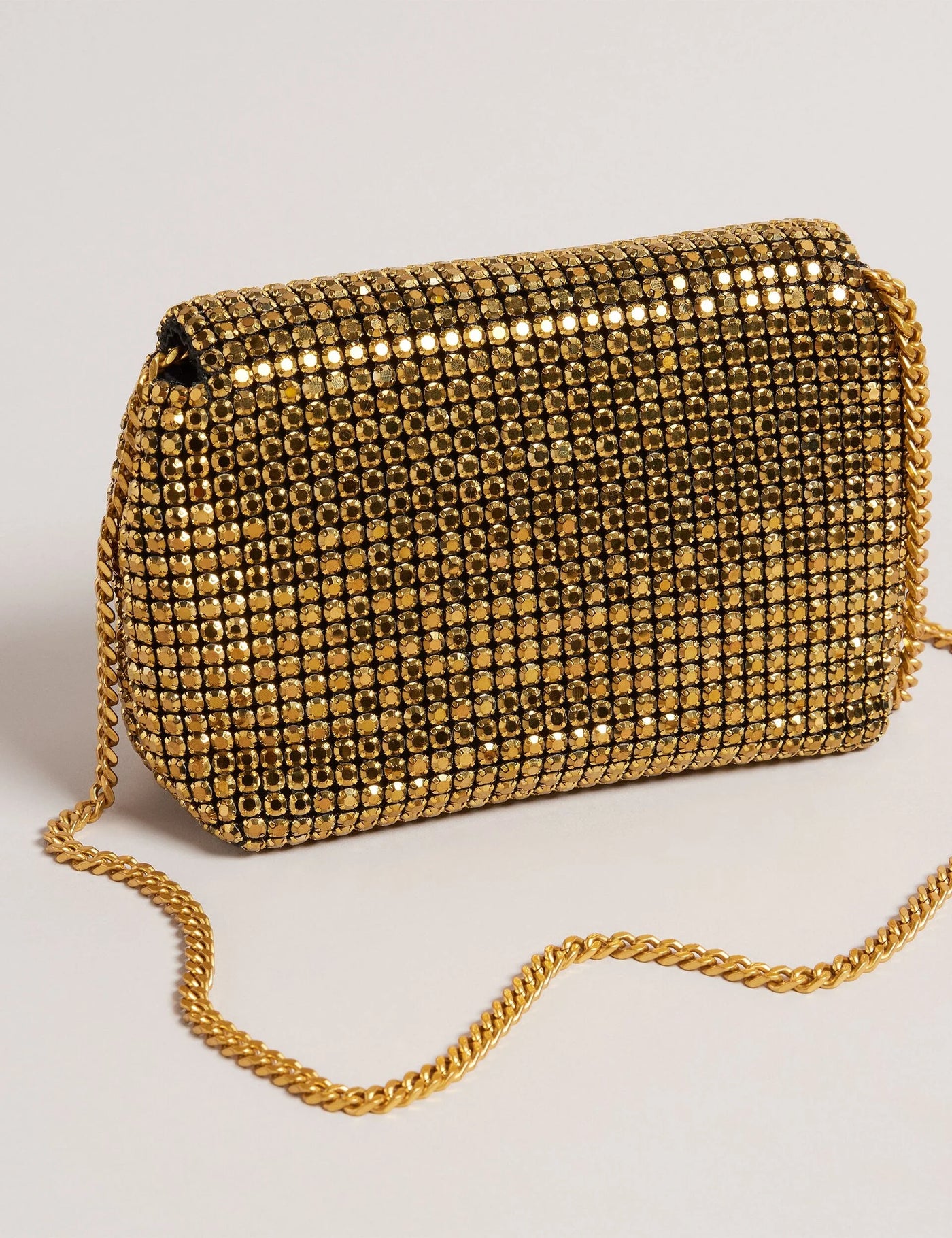 Ted Baker Gliters Crystal Embellished Mini Crossbody Bag | Gold