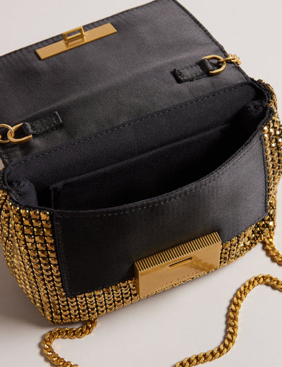 Ted Baker Gliters Crystal Embellished Mini Crossbody Bag | Gold