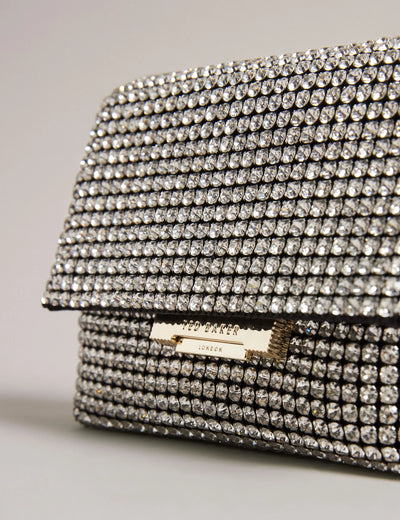 Ted Baker Gliters Crystal Embellished Mini Crossbody Bag | Silver