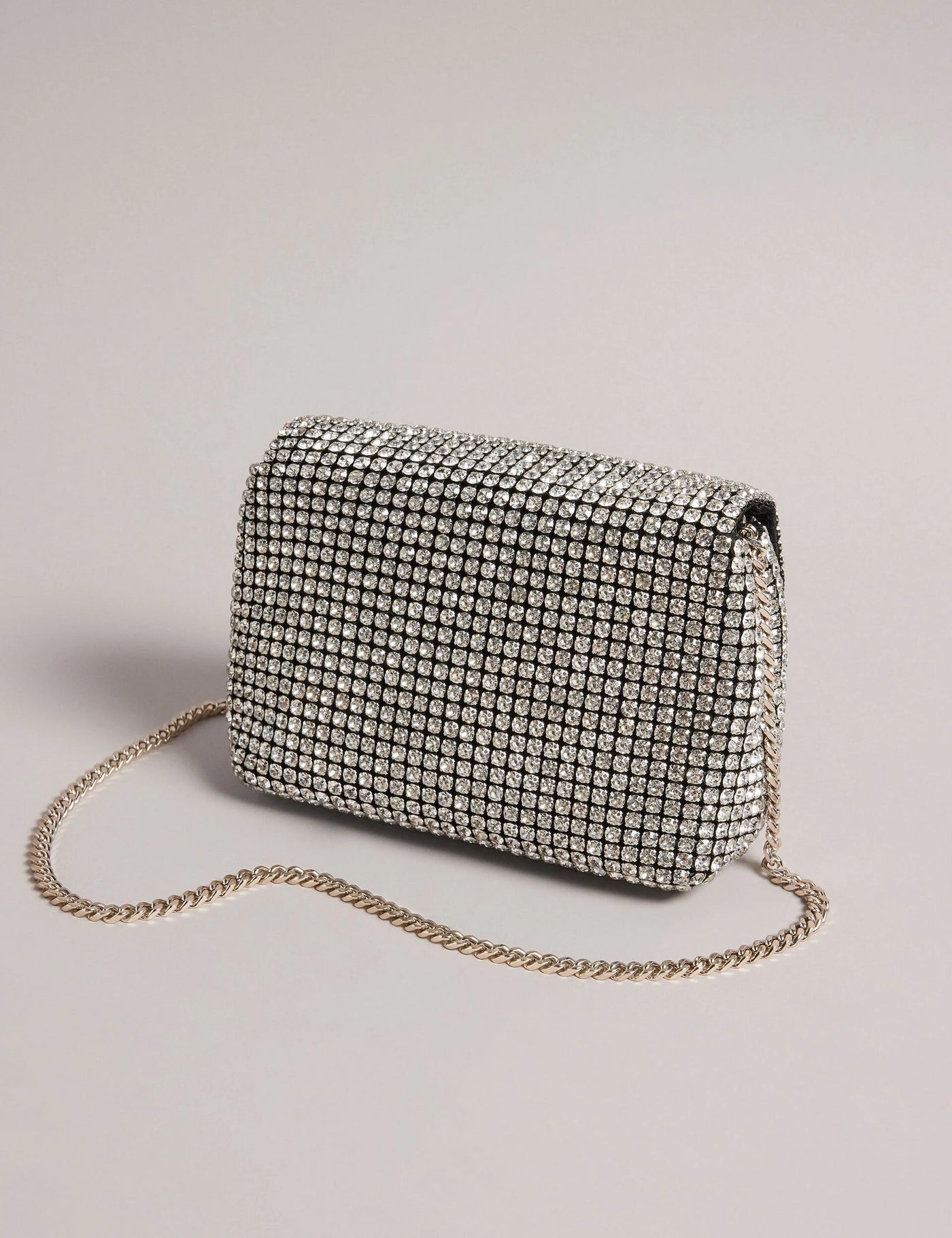 Ted Baker Gliters Crystal Embellished Mini Crossbody Bag | Silver