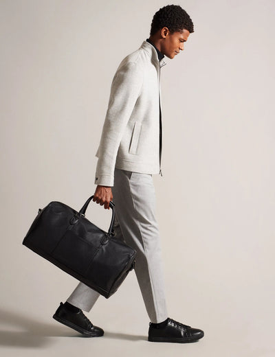 Ted Baker Kalvin Webbing Strap Faux Leather Holdall Bag | Black