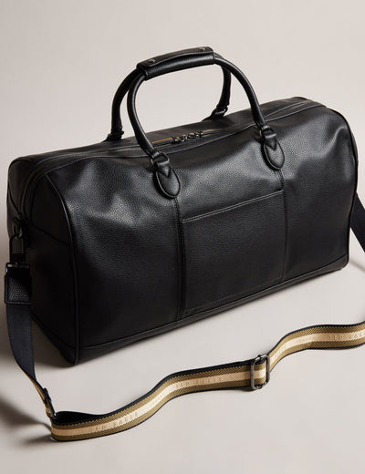 Ted Baker Kalvin Webbing Strap Faux Leather Holdall Bag | Black