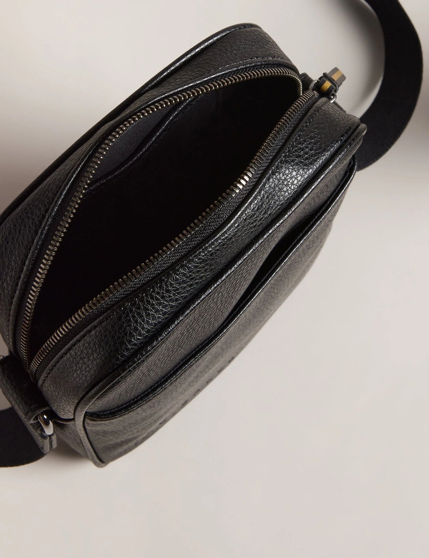 Ted Baker Kiian Faux Leather Reporter Crossbody Bag | Black