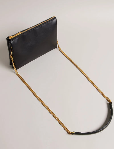 Ted Baker Esille Branded Webbing Crossbody Leather Bag | Black