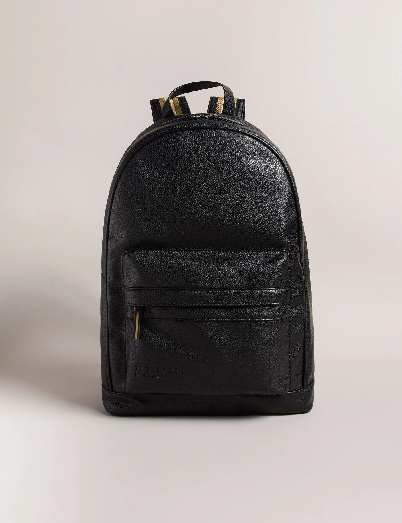 Ted Baker Kaileb Faux Leather Backpack With Webbing Straps | Black