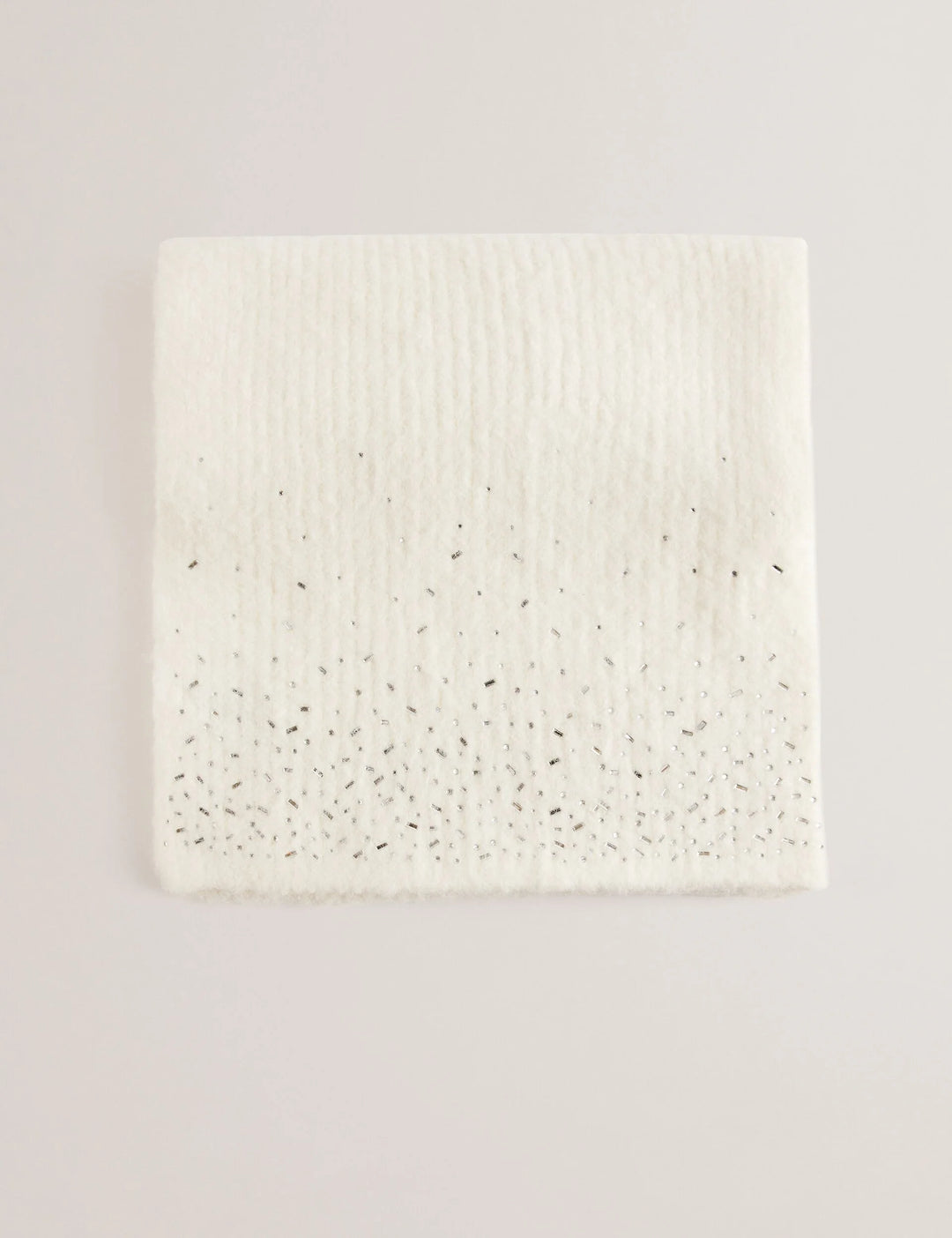 Ted Baker Scattered Rhinestone Knitted Scarf | Cream