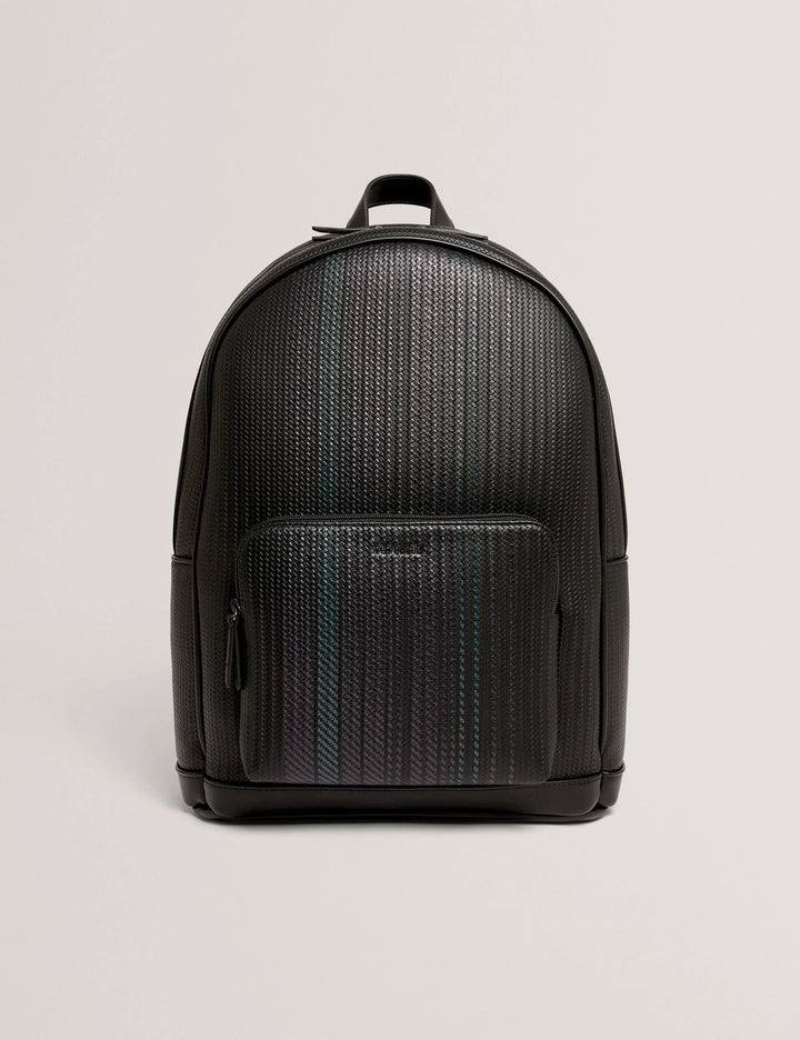 Ted Baker Waliis Printed Weave PU Backpack | Black