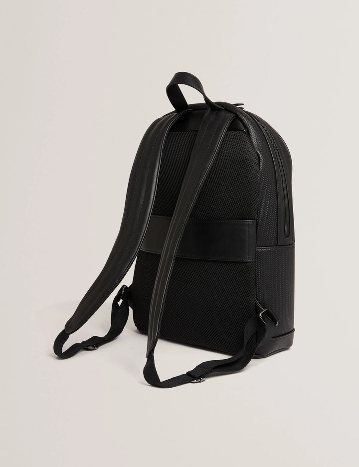 Ted Baker Waliis Printed Weave PU Backpack | Black