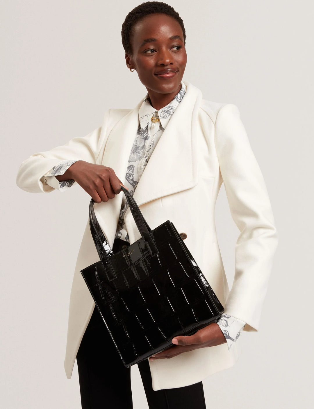 Ted Baker Vivanaa Croc Effect Small Icon Bag | Black