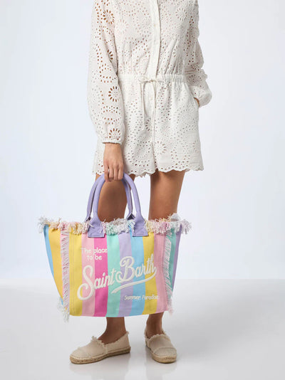 MC2 Saint Barth Vanity Canvas Bag | Multi Stripes