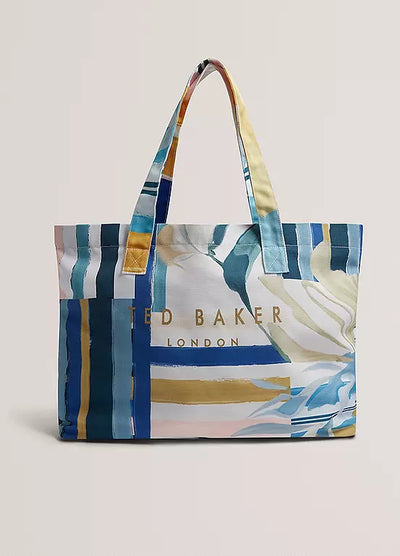 Ted Baker Shelyss Printed Shopper And Flip-Flops Set | Multi/Green
