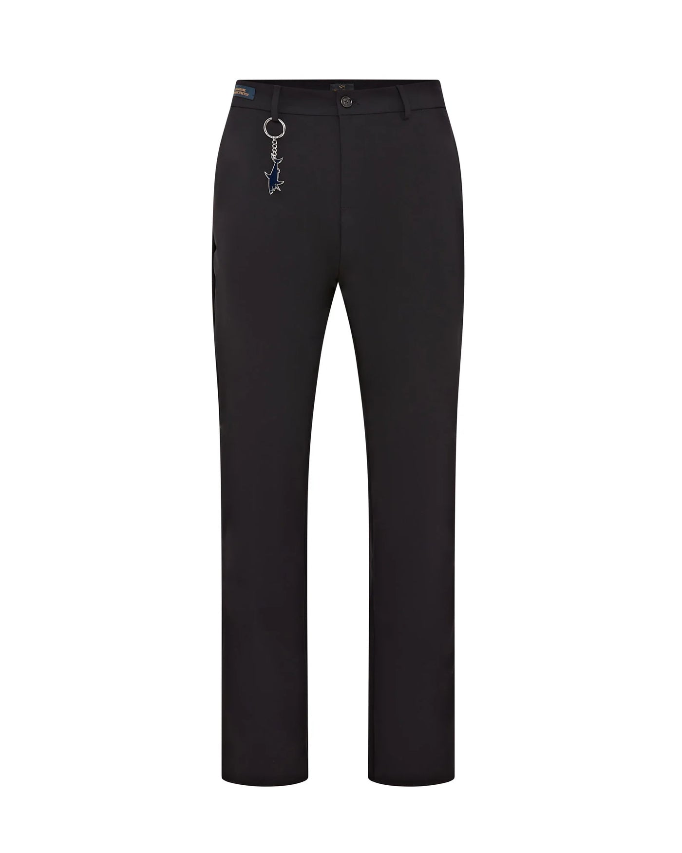 Paul & Shark Dynamic Stretch Nylon Regular fit Chino with Shark Fin | Black