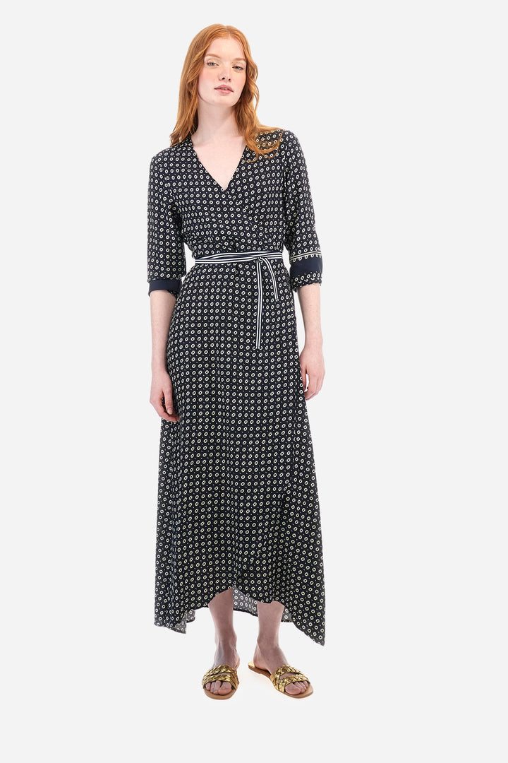La Martina Viscose Twill Dress in Regular Fit - Aria | Navy
