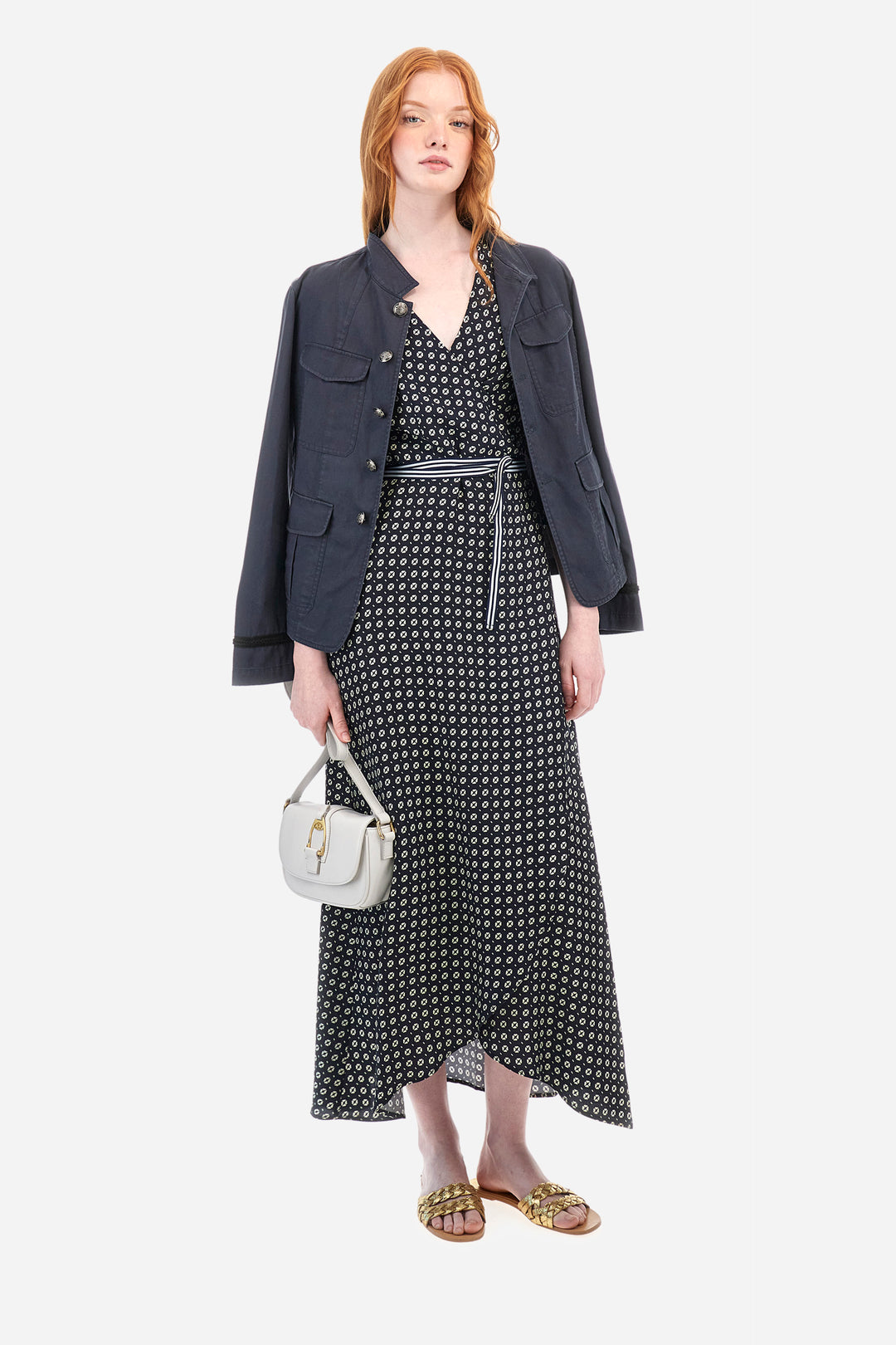 La Martina Viscose Twill Dress in Regular Fit - Aria | Navy