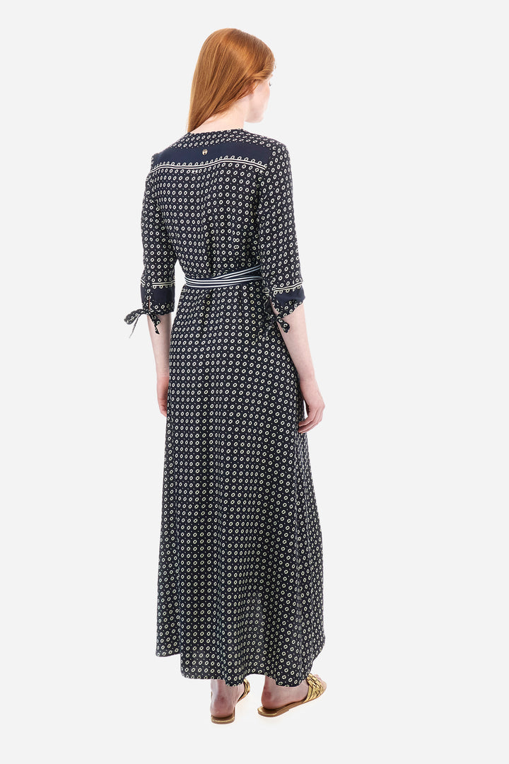 La Martina Viscose Twill Dress in Regular Fit - Aria | Navy