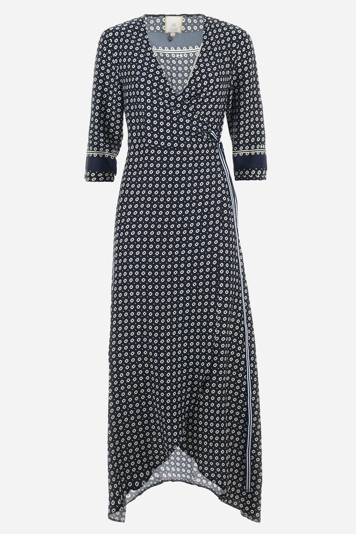 La Martina Viscose Twill Dress in Regular Fit - Aria | Navy