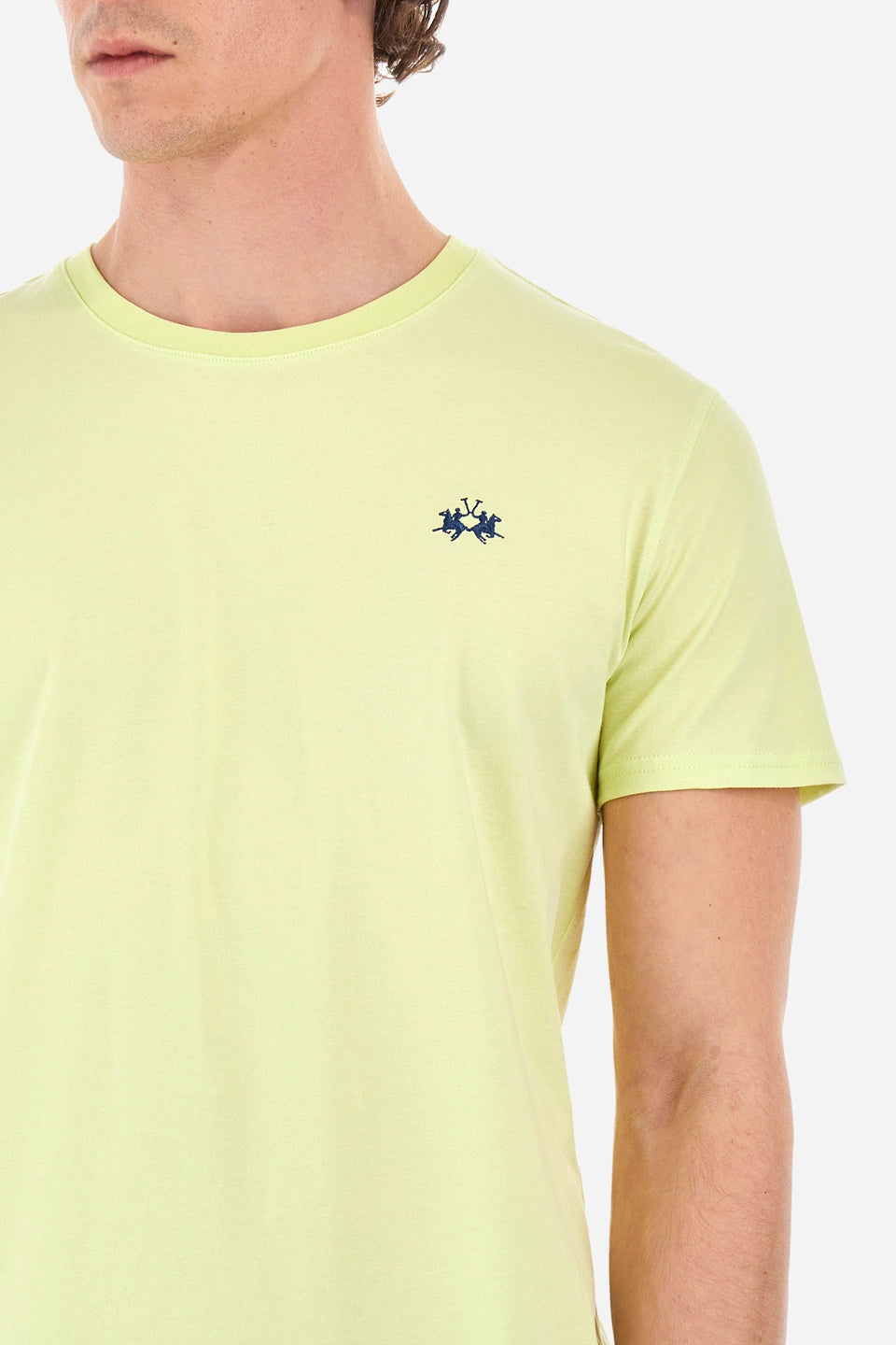 La Martina Regular Fit Cotton T-shirt-Serge | Lime