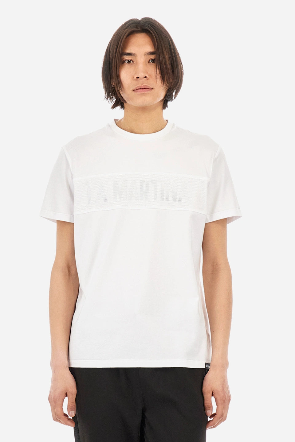 La Martina Regular Fit T-shirt in Elasticated Cotton-Yeshuda | White
