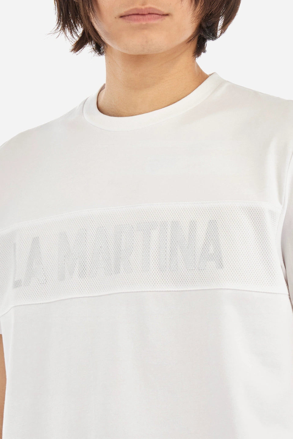 La Martina Regular Fit T-shirt in Elasticated Cotton-Yeshuda | White