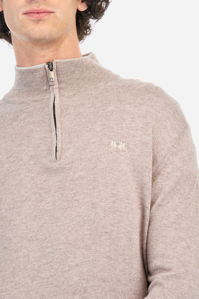 La Martina Knitwear with Half Zip | Beige