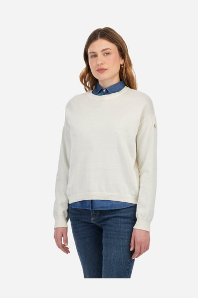 La Martina Women's Cotton and Cashmere Pullover | White