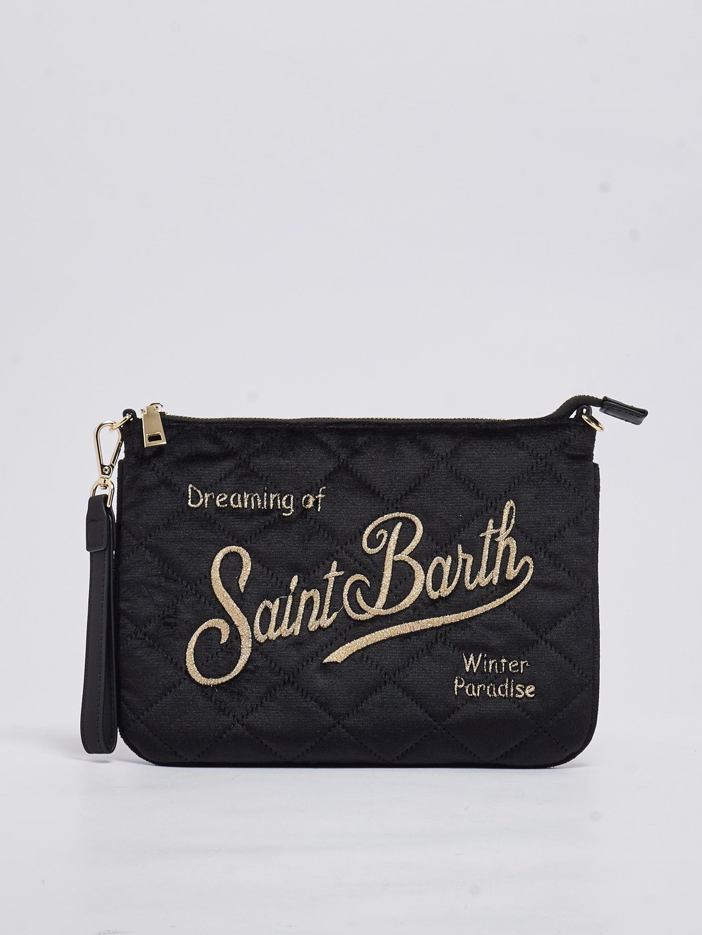 MC2 Saint Barth Parisienne Velvet Quilt Bag | Black