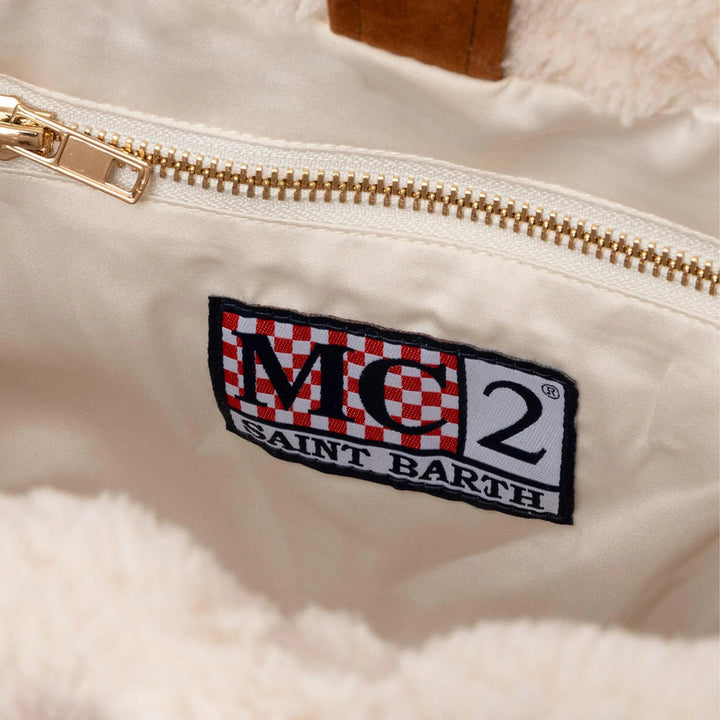 MC2 Saint Barth Colette Teddy HandBag | Beige/Brown
