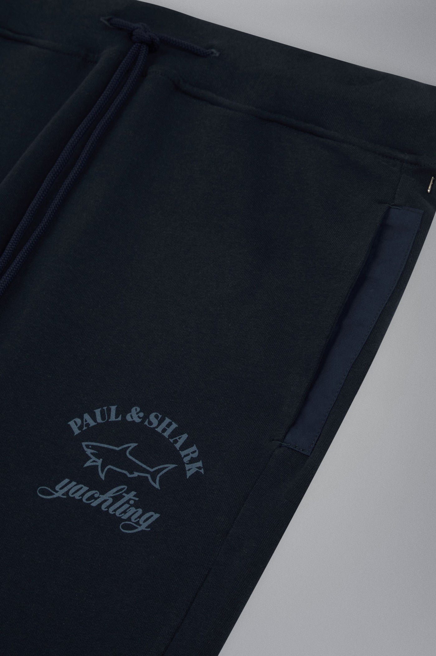 Paul & Shark Organic Cotton Sweatpants with Iconic Badge | Navy