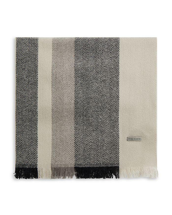 Ted Baker Alfredi Striped Scarf | Grey