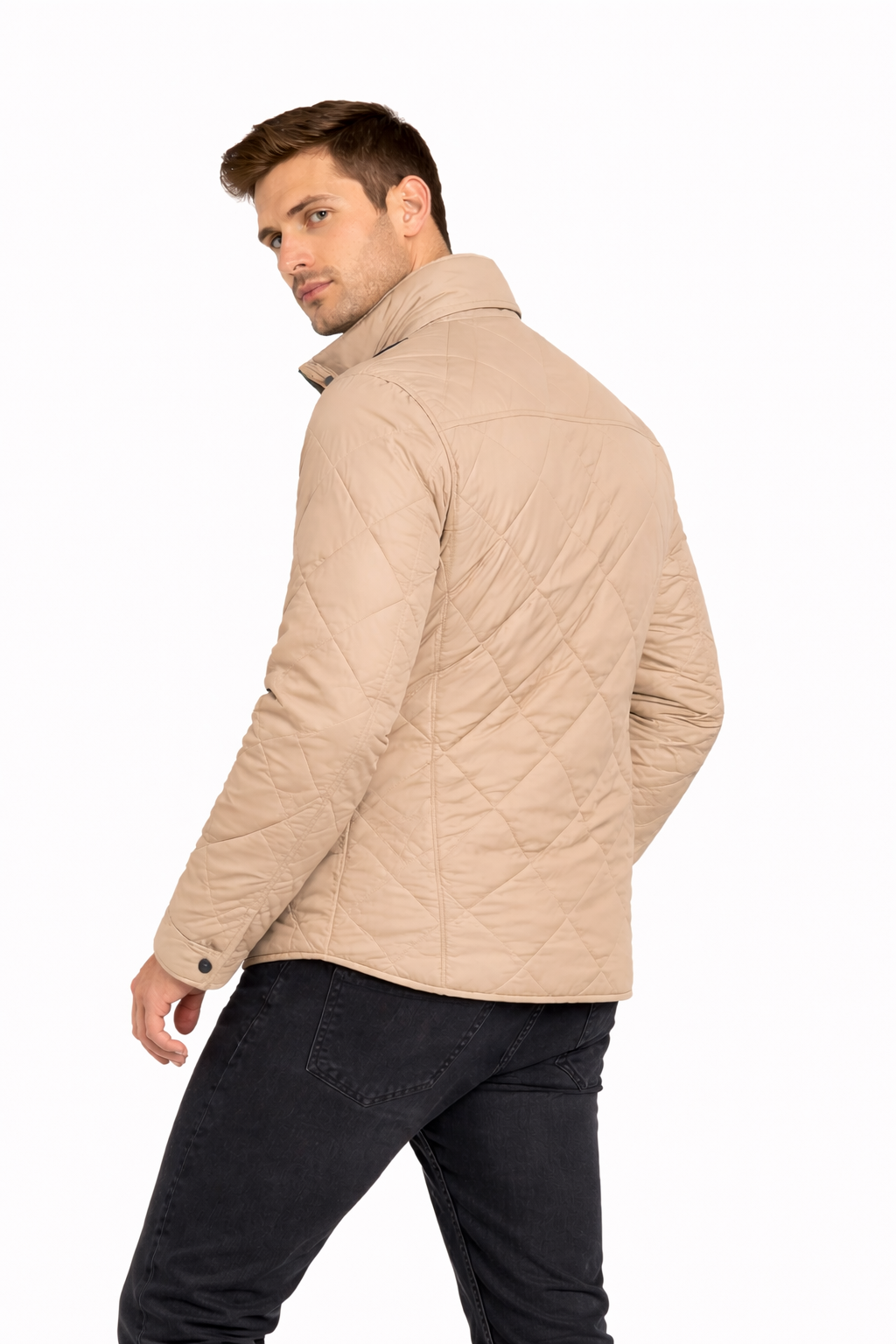 Paul & Shark Save The Sea Quilted Jacket with Alcantara® | Beige