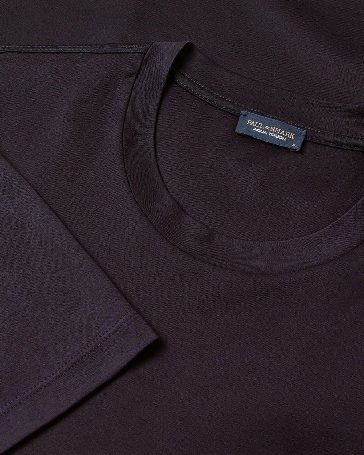 Paul & Shark Leather Badge Aqua Touch Cotton T-shirt | Navy