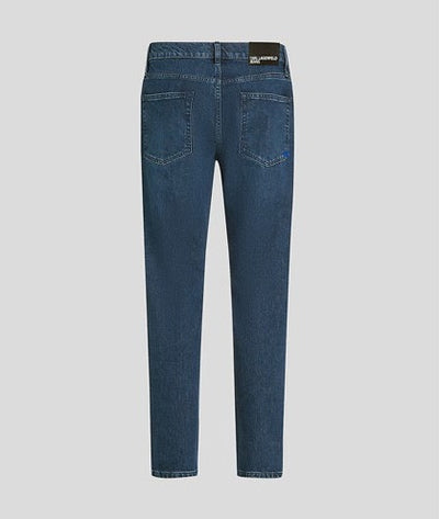 Karl Lagerfeld Tapered Denim | Washed Dark Blue