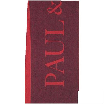 Paul & Shark Wool Scarf with Large P&S Letters | Red/Dark Red