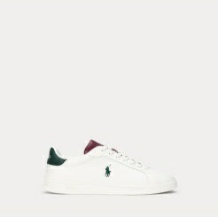 Ralph Lauren Sneakers Low Top Lace | White/Green/Wine