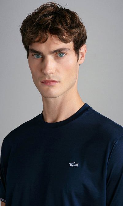 Paul & Shark Double Mercerised Jersey Cotton T-shirt | Navy