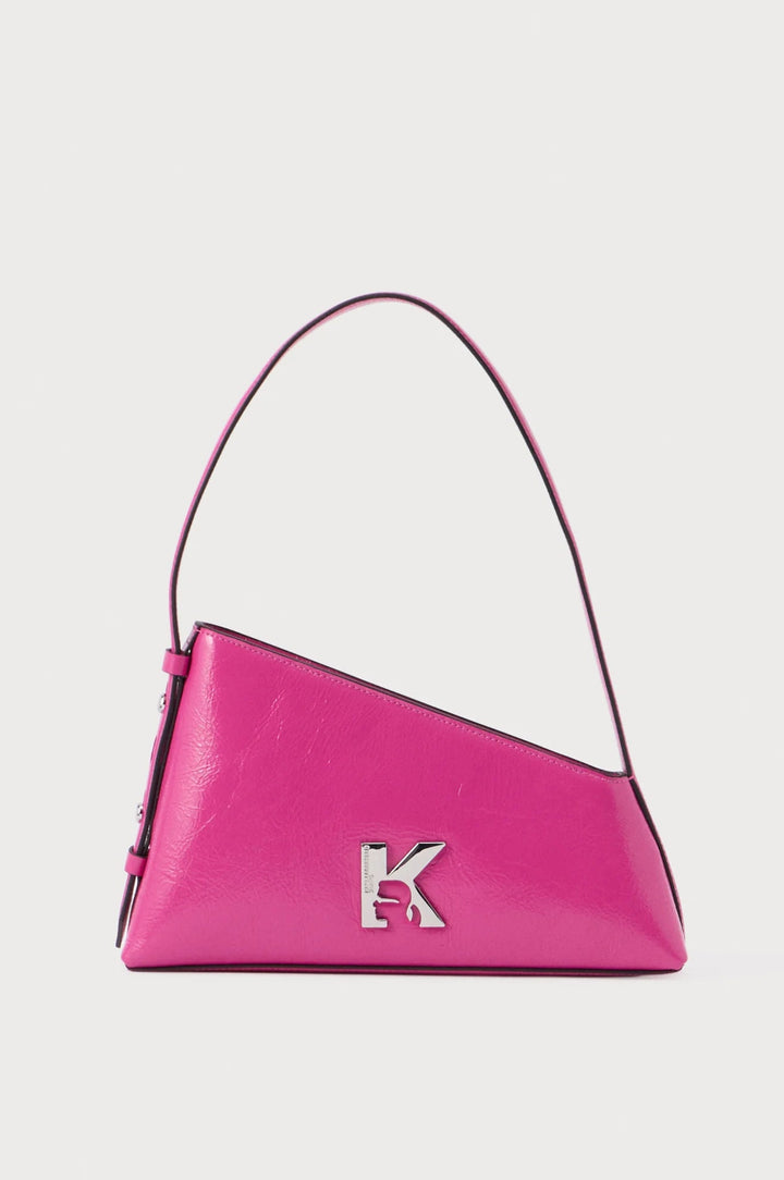 Karl Lagerfeld Leather Shiny Shoulder Bag | Very Berry