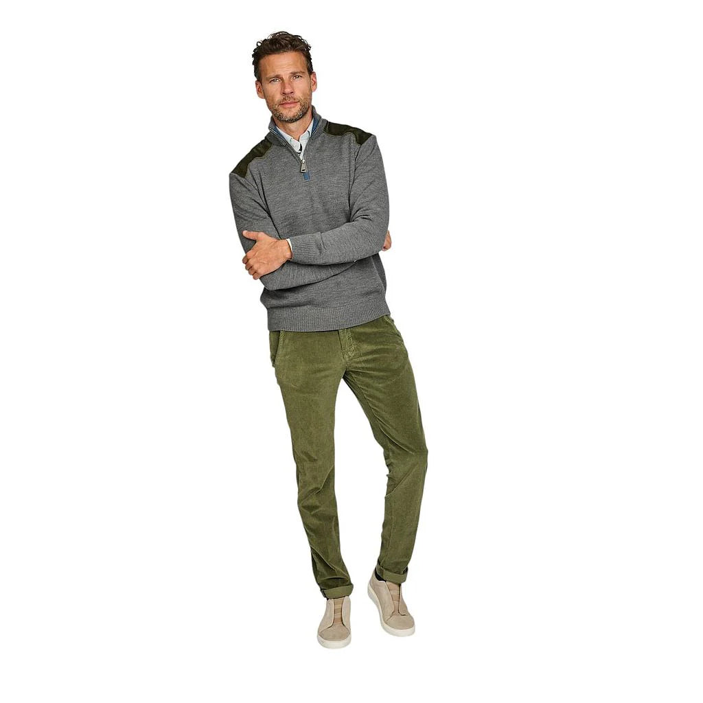 Paul & Shark Velvet Soft Cool Touch Wool Half Zip Sweater | Grey