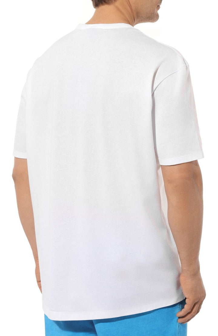 Paul & Shark Organic Cotton T-Shirt with Kipawa Print | White