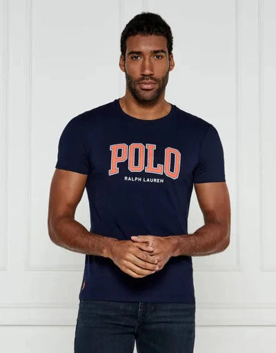 Ralph Lauren Custom Slim Fit T-Shirt with Letters | Cruise Navy