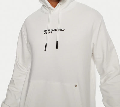 Karl Lagerfeld Print Regular Fit Hoodie | White